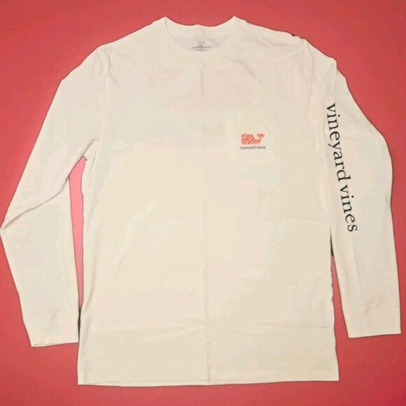 Vineyard Vines Tops - Vineyard Vines Valentines Heart Whale Long Sleeve  Pocket Shirt, White, Size XL